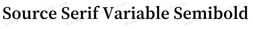 Source Serif Variable Semibold字体转换